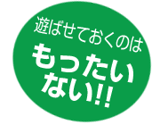 遊ばせておくのはもったいない！