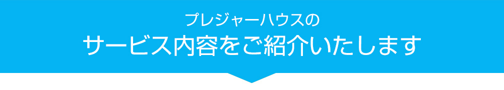 プレジャーハウスのサービス内容をご紹介いたします。